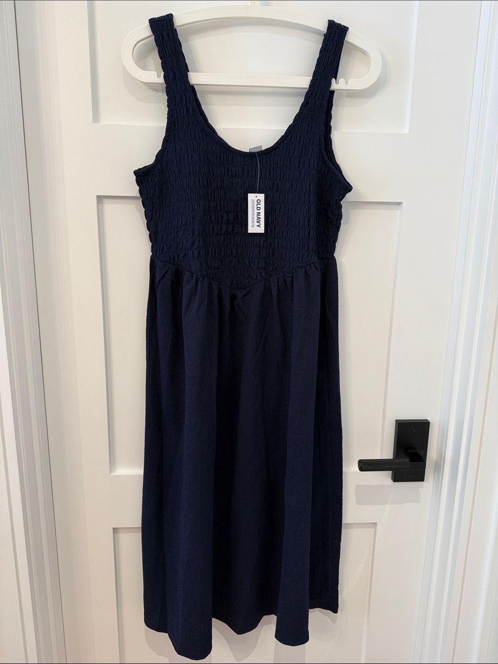Old Navy Navy Blue Smocked Tank Dress
